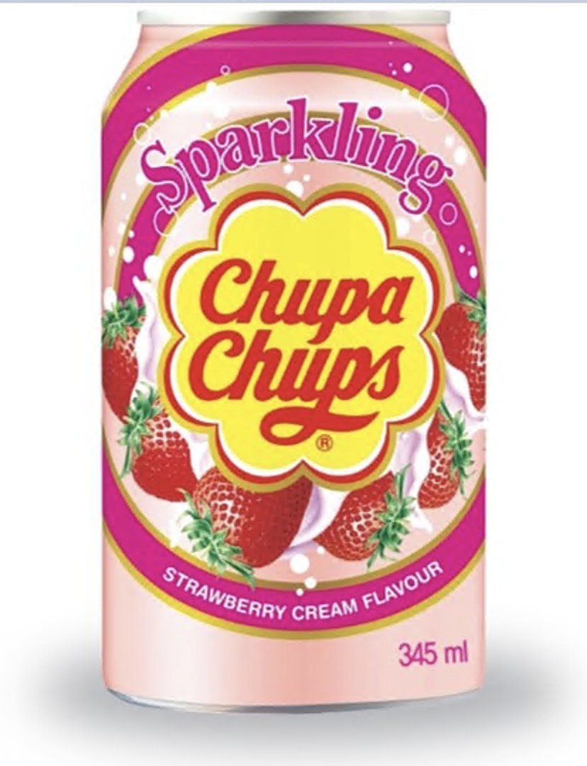 Chupa Chups truskawkowo-śmietankowy 345ml/24 e