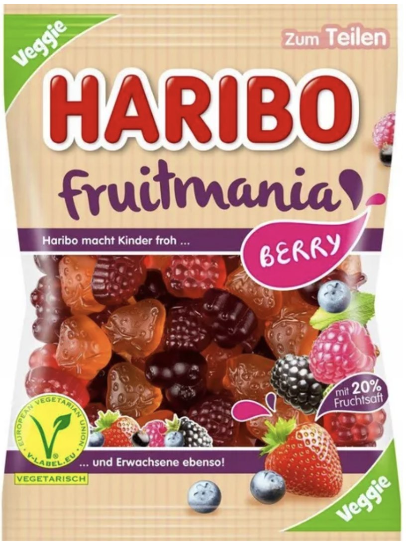 HARIBO 160G FRUITMANIA BERRY /20