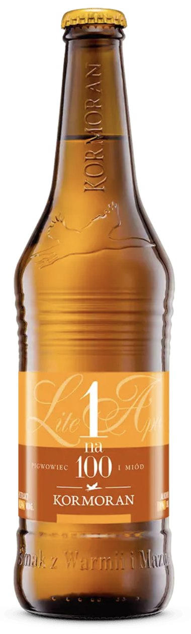 Kormoran 1na100 pigwowiec i miód but. bzw 0,5l