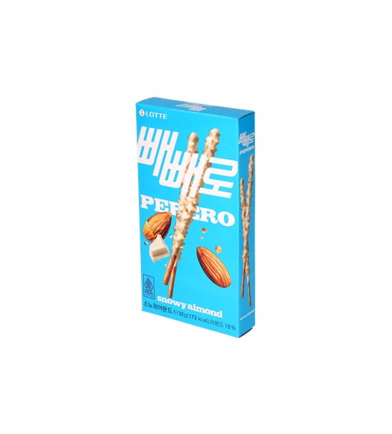Pepero Migdał&Biała czekolada | 32g | Lotte | KR
