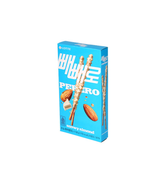 Pepero Migdał&Biała czekolada | 32g | Lotte | KR