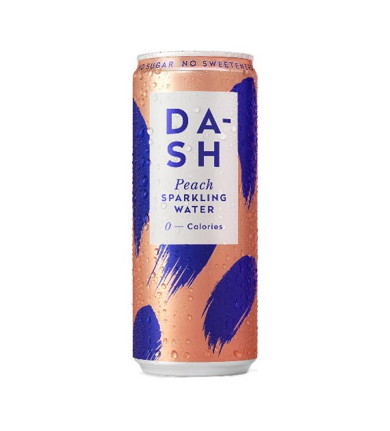 DASH WATER gazowana peach (brzoskwinia) 330m