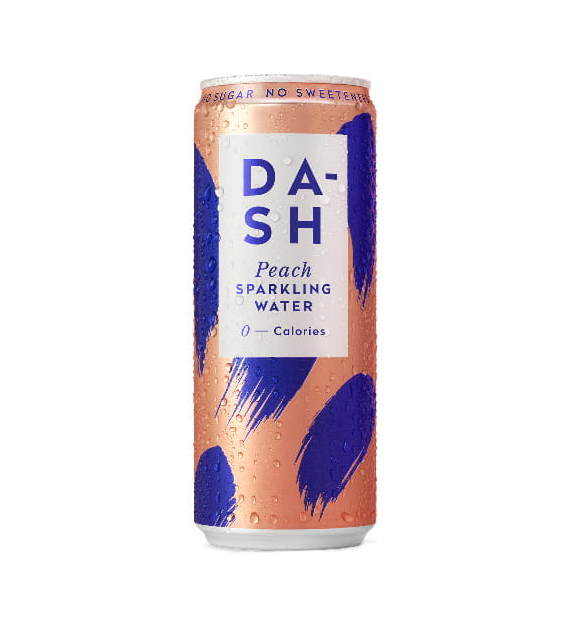 DASH WATER gazowana peach (brzoskwinia) 330m