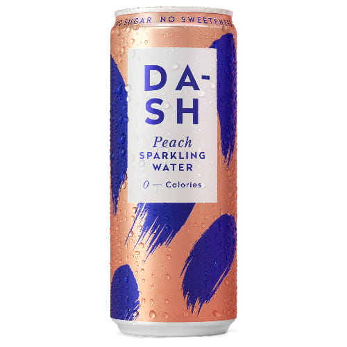DASH WATER gazowana peach (brzoskwinia) 330m