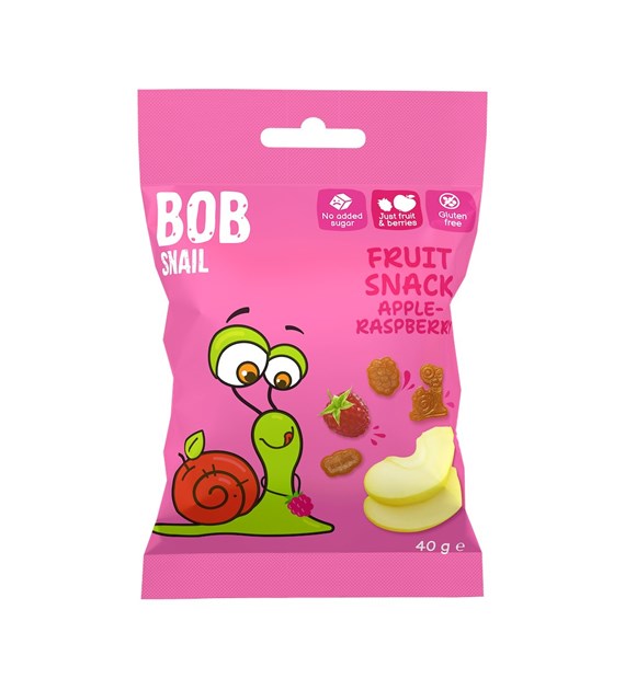 bob snail FRUIT SNACK jablko malina 40g
