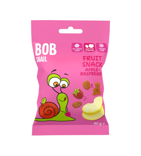 bob snail FRUIT SNACK jablko malina 40g