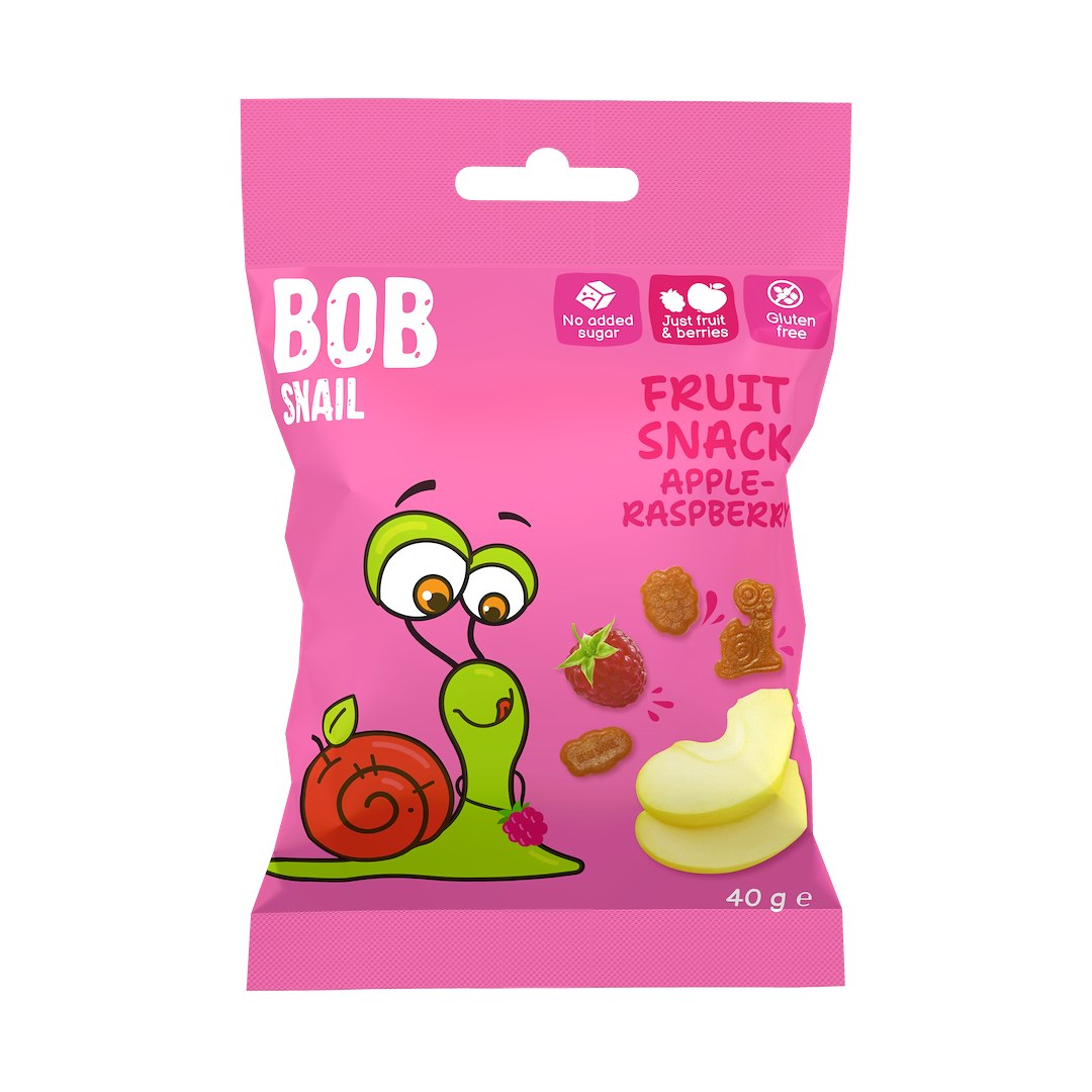 bob snail FRUIT SNACK jablko malina 40g