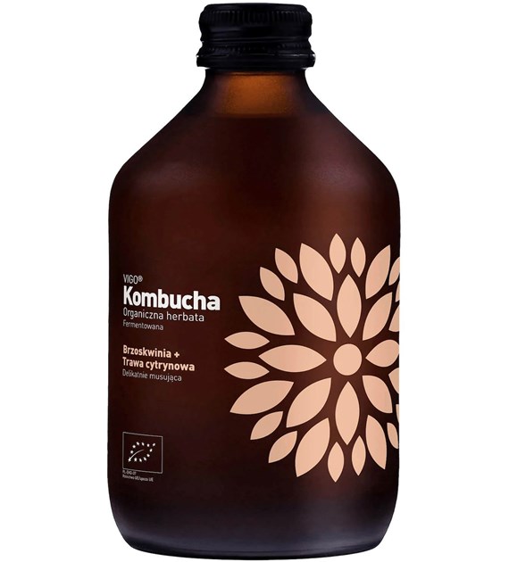 VIGO Kombucha BIO Brzoskwinia+Trawa Cytrynowa 330m