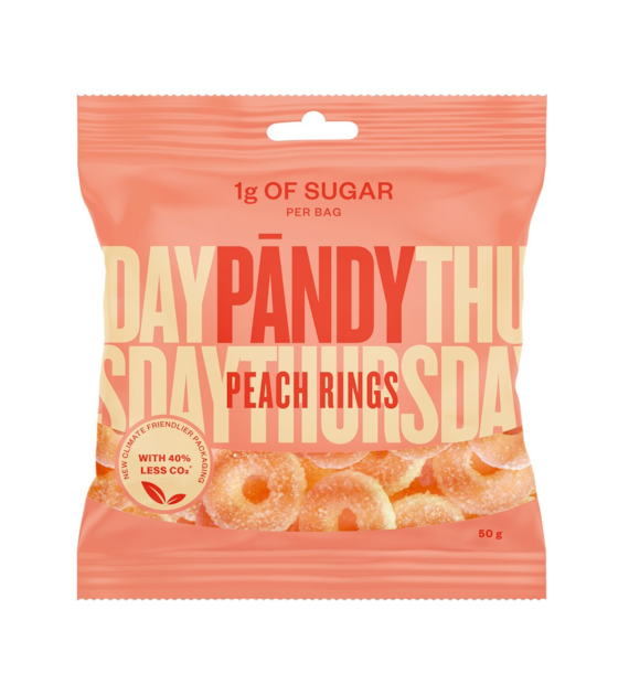 PANDY ŻELKI Peach Rings, 50 g