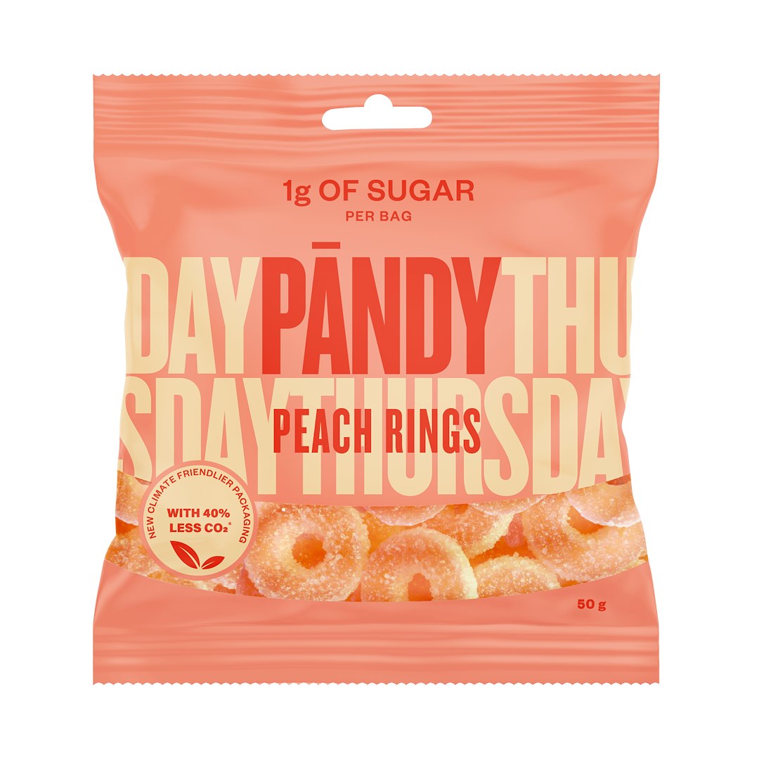 PANDY ŻELKI Peach Rings, 50 g