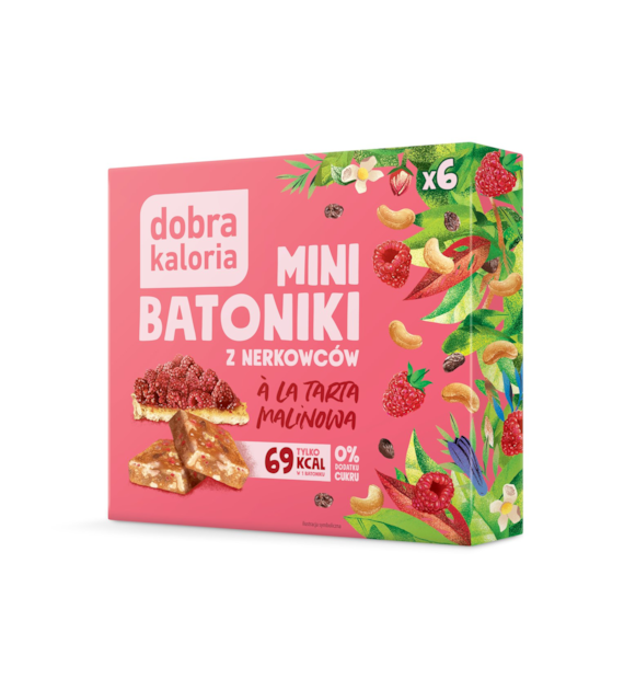 dobra kaloria baton nerkowiec tarta malinowa 102g