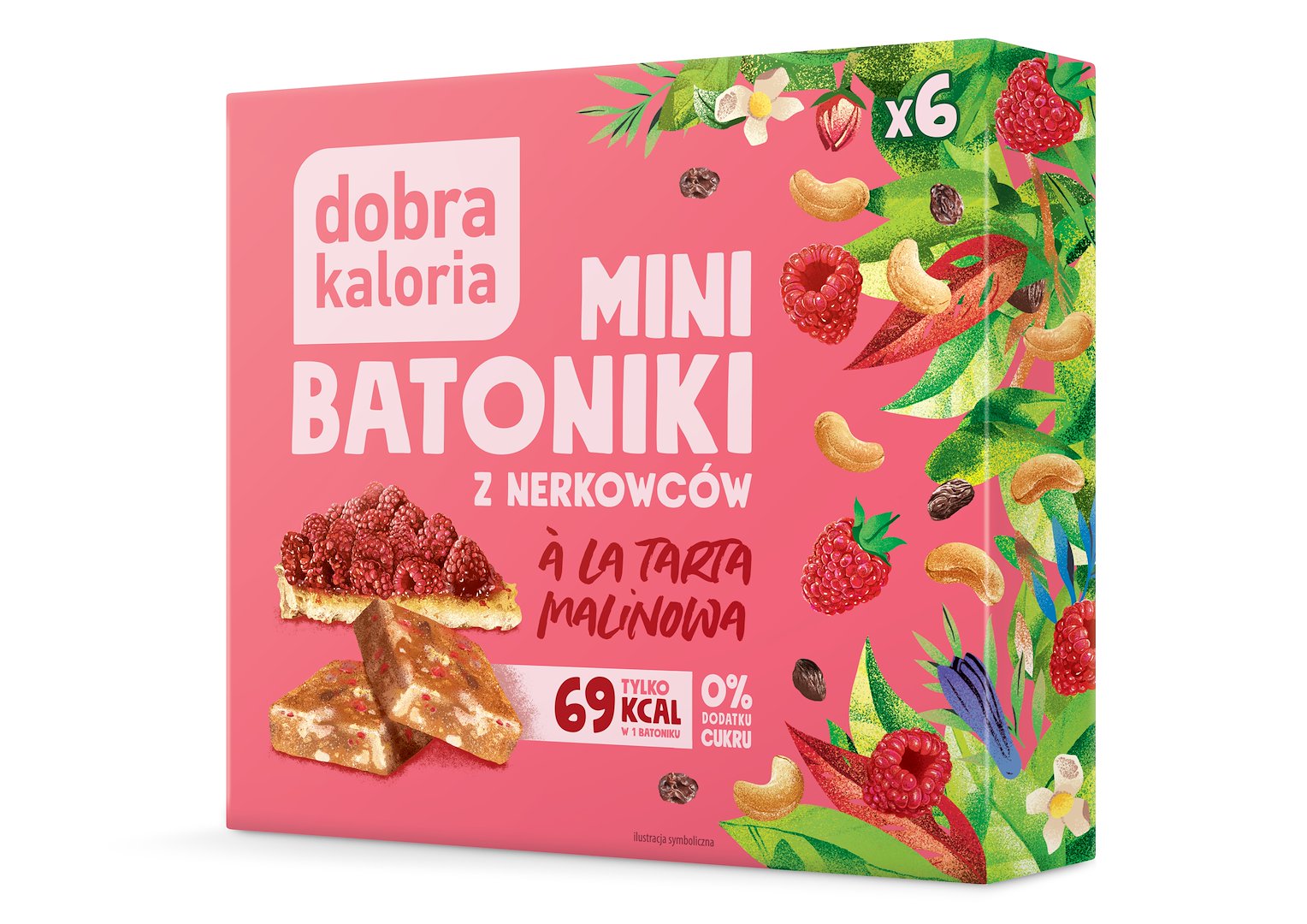dobra kaloria baton nerkowiec tarta malinowa 102g