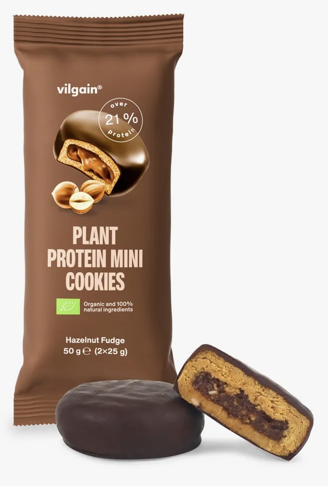 Vilgain Proteinowe ciasteczka wegańskie laskowy 50