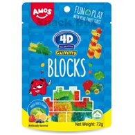 4D Żelki Bloczki - Mieszanka Owocowa |2x12x72g|