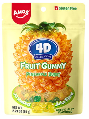 4D Owocowe Żelki - Ananas | 2x12x65g |