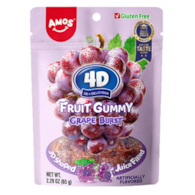 4D Owocowe Żelki - Winogrono | 2x12x65g |