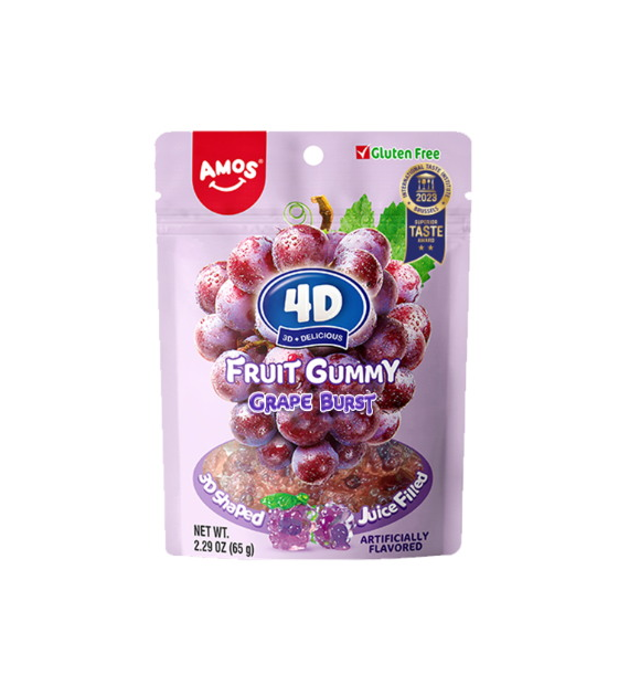 4D Owocowe Żelki - Winogrono | 2x12x65g |