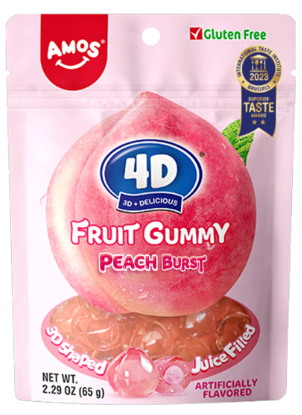 4D Owocowe Żelki - Brzoskwinia | 2x12x65 |