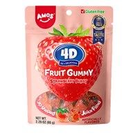 4D Owocowe Żelki - Truskawka | 2x12x65g |