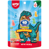 4D Żelki Dinozaury - Owocowy Smak | 2x12x65g |