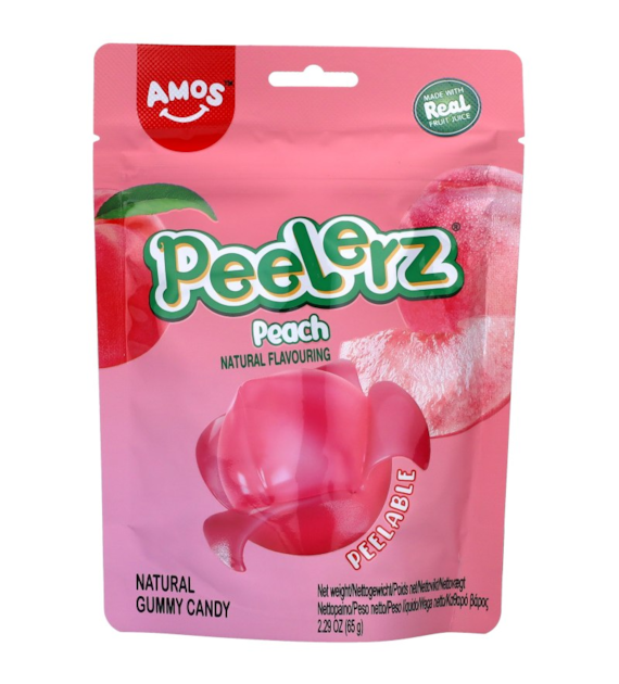 Żelki Peelerz Brzoskwinia | Amos | 65g x