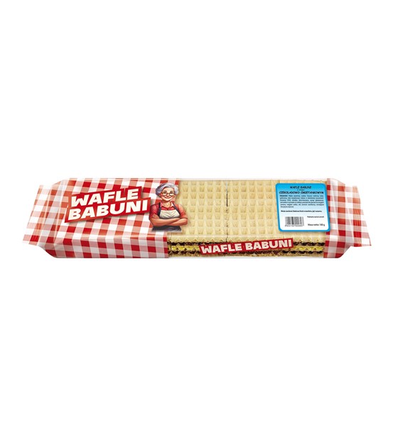 Wafle Babuni Czekoladowo-śmietankowe 180g