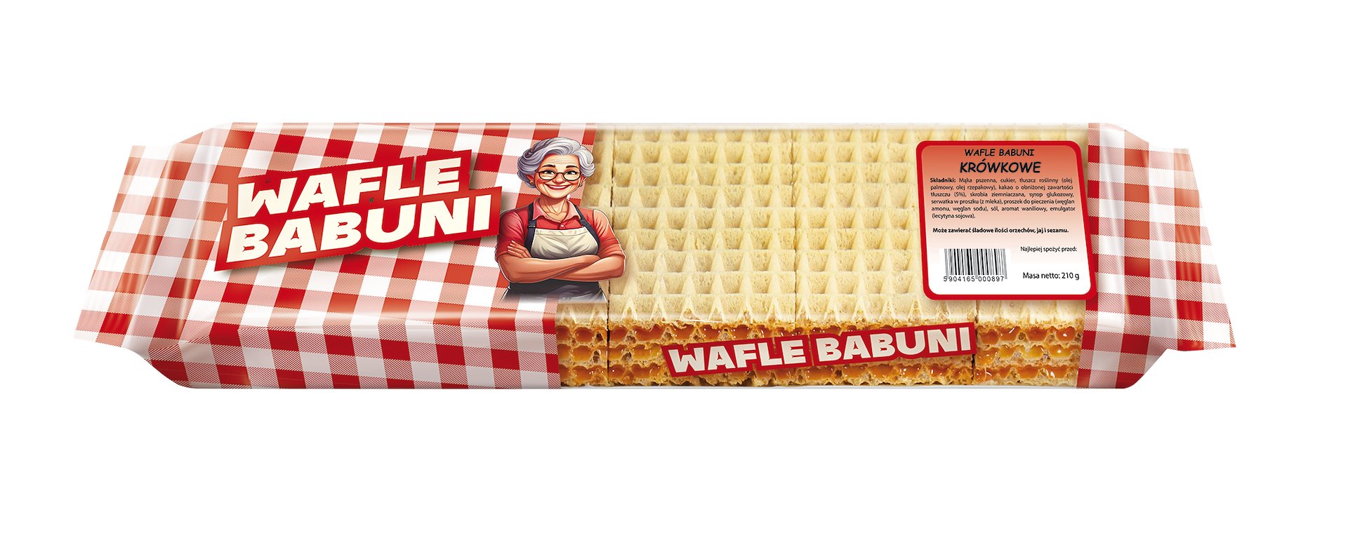 Wafle Babuni Krówkowe 210g