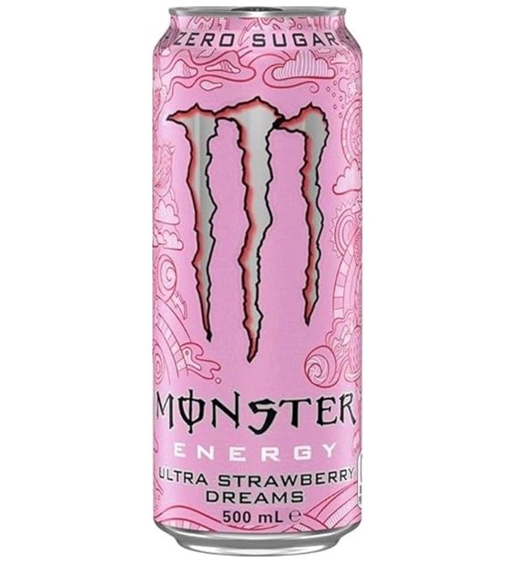 MONSTER ENERGY 500 ml ultra strawberry