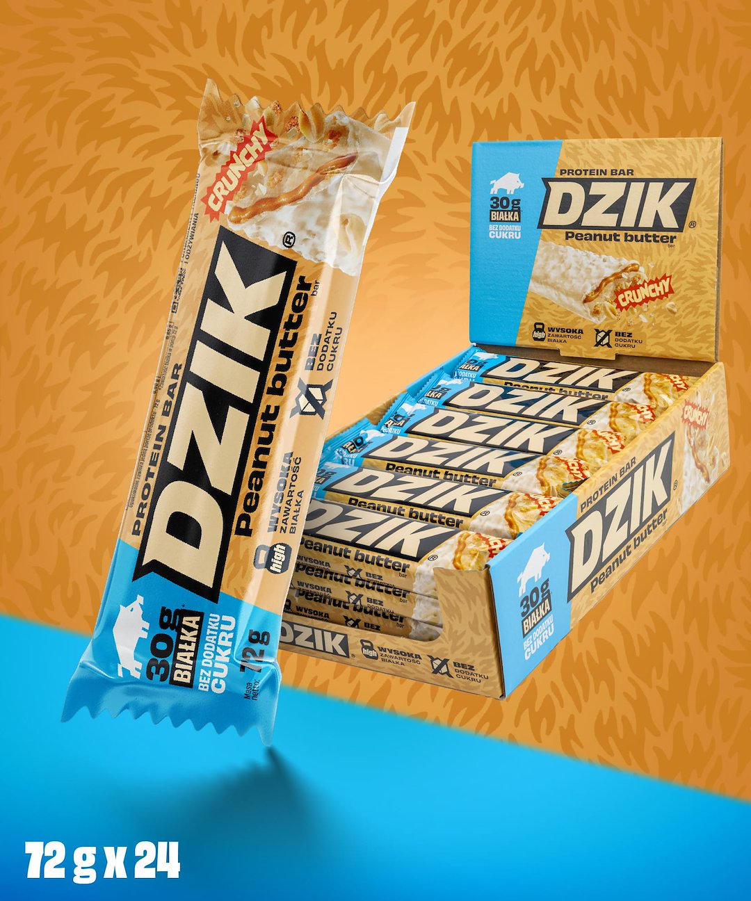 DZIK® PROTEIN BATON WHITE PEANUT BUTTER 72g