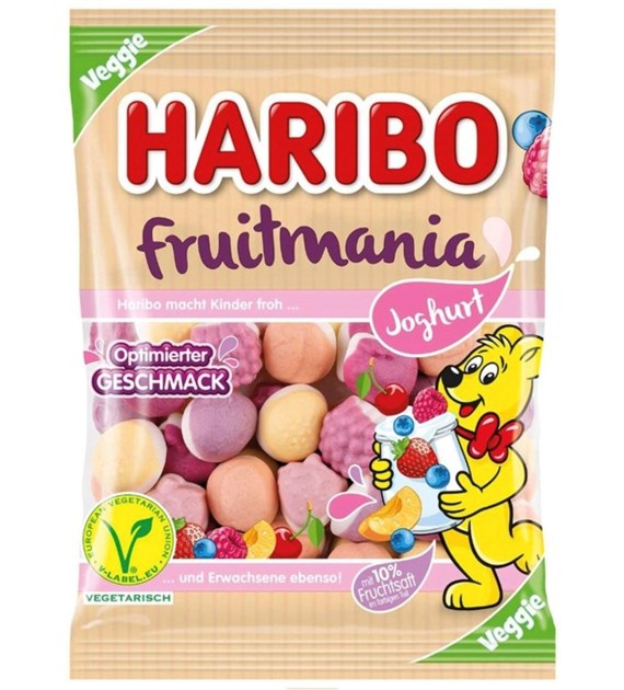 HARIBO 160G FRUITMANIA JOGHURT VEG./14