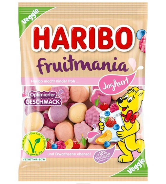 HARIBO 160G FRUITMANIA JOGHURT VEG./14