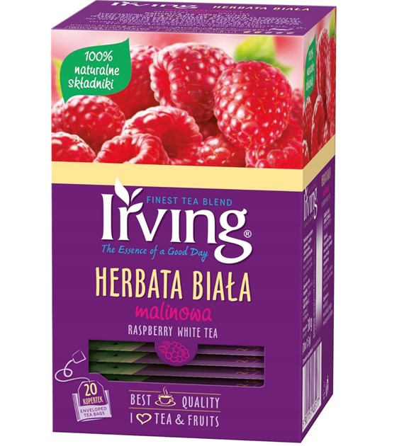 IRVING 20T HERBATA BIAŁA MALINOWA /12