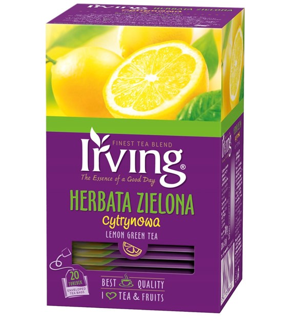IRVING 20T HERBATA ZIELONA CYTRYNOWA /12