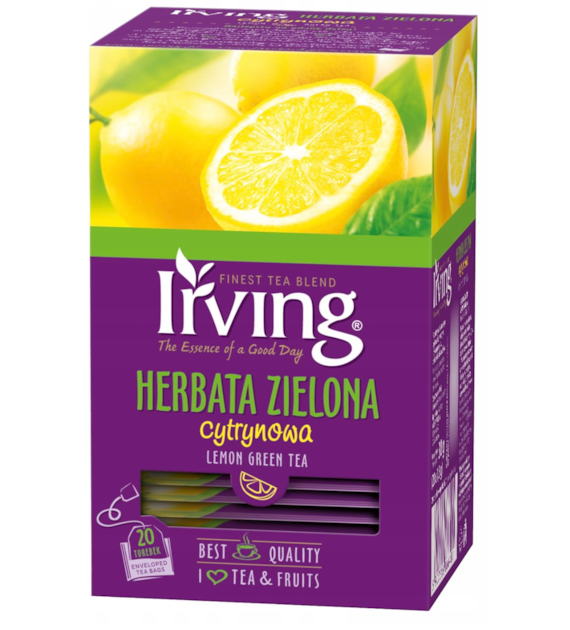 IRVING 20T HERBATA ZIELONA CYTRYNOWA /12