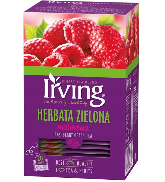 IRVING 20T HERBATA ZIELONA MALINOWA /12