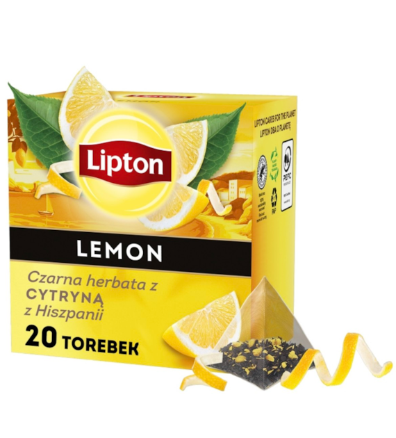 LIPTON 20T HERBATA CZARNA LEMON /12