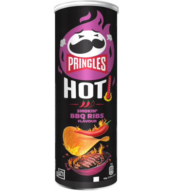 pringles chipsy 160g hot smokin'bbq ribs