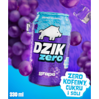 DZIK® ZERO CAFFEINE ZERO KALORII GRAPE 330 ML