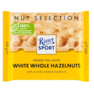 Ritter Sport biała z całymi orzechami 100g