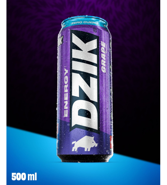 DZIK® ENERGY GRAPE ZERO KALORII 500 ML