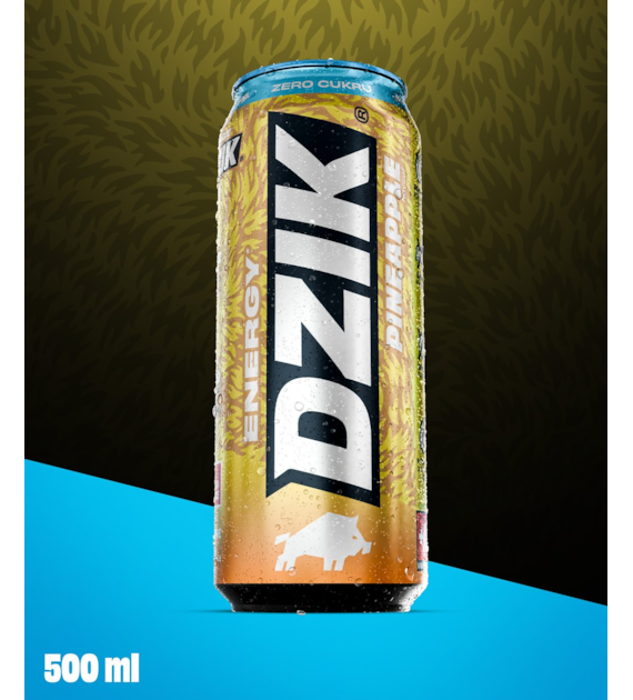 DZIK® ENERGY PINEAPPLE ZERO KALORII 500 ML