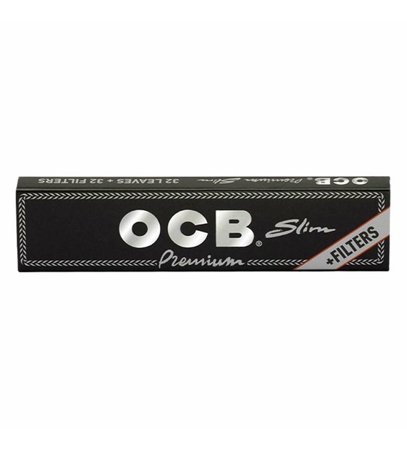 Bibułki OCB Slim Premium + filters (długie czarne