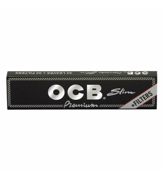 Bibułki OCB Slim Premium + filters (długie czarne