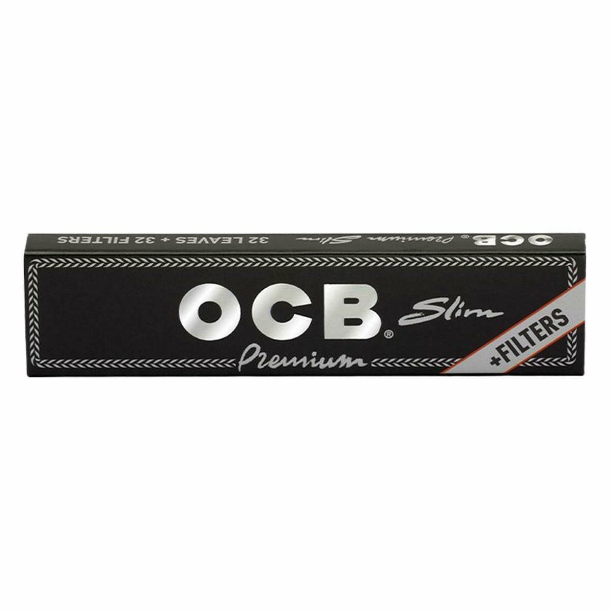 Bibułki OCB Slim Premium + filters (długie czarne