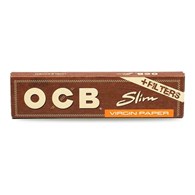Bibułki OCB Virgin Brown Slim + filters (długie br