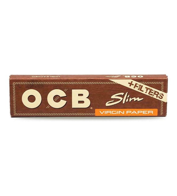 Bibułki OCB Virgin Brown Slim + filters (długie br
